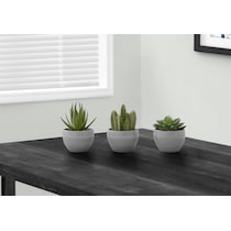 set gray faux plant   