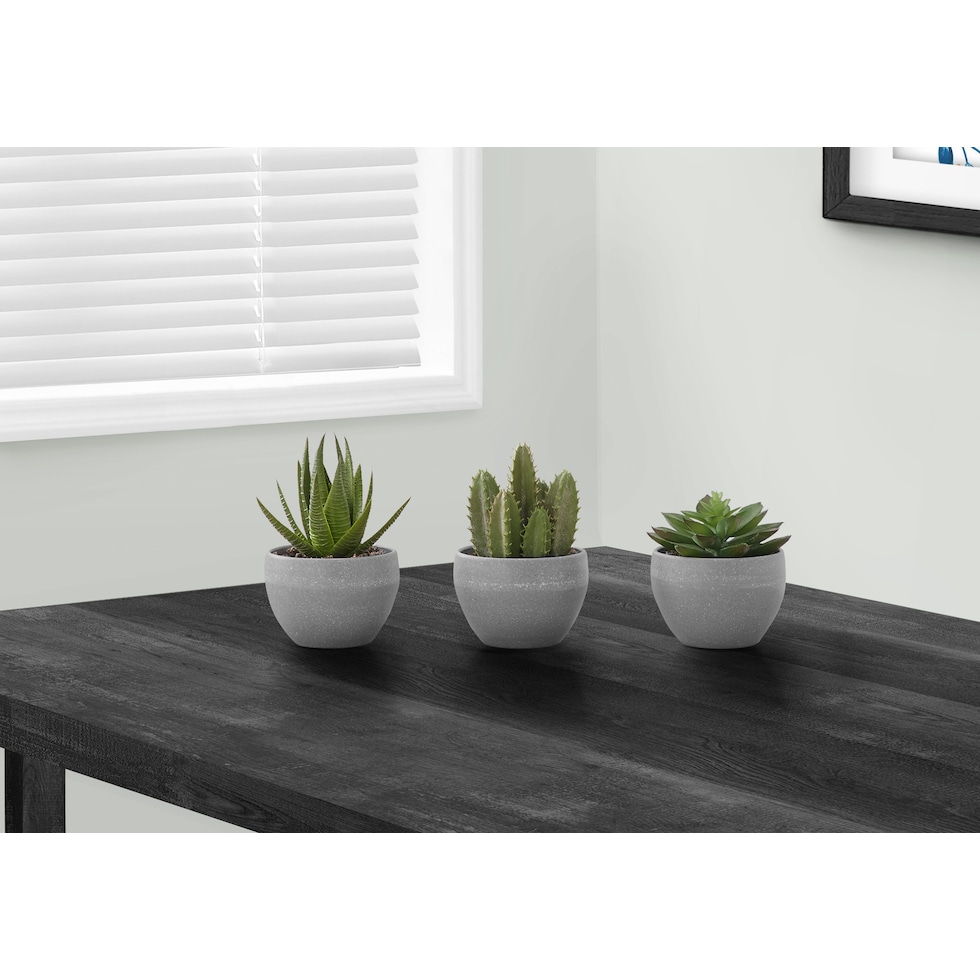 set gray faux plant   