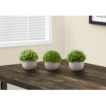 set gray faux plant   