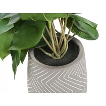 set white faux plant   