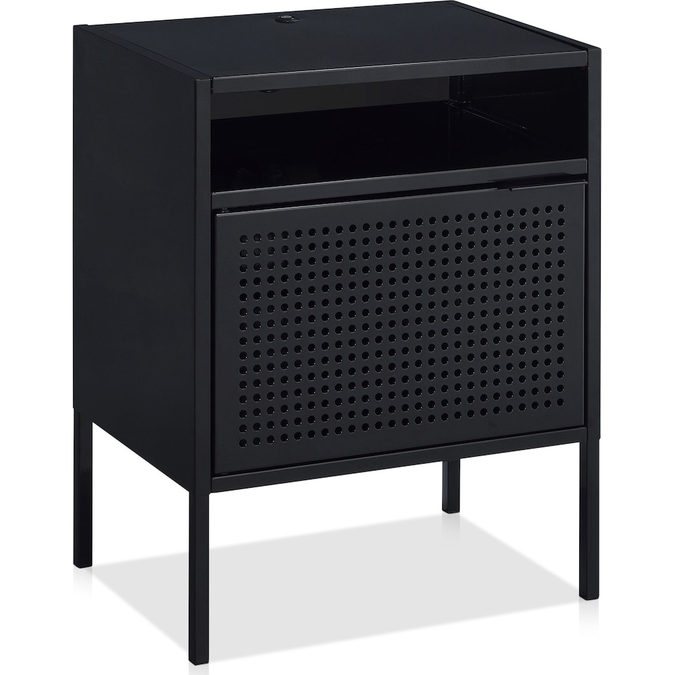 seward black nightstand   