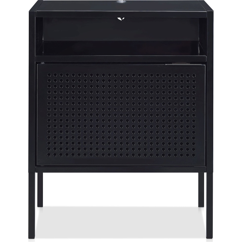 seward black nightstand   