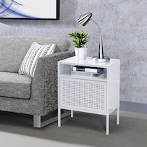 seward white nightstand   