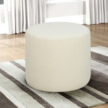 shamea white ottoman   