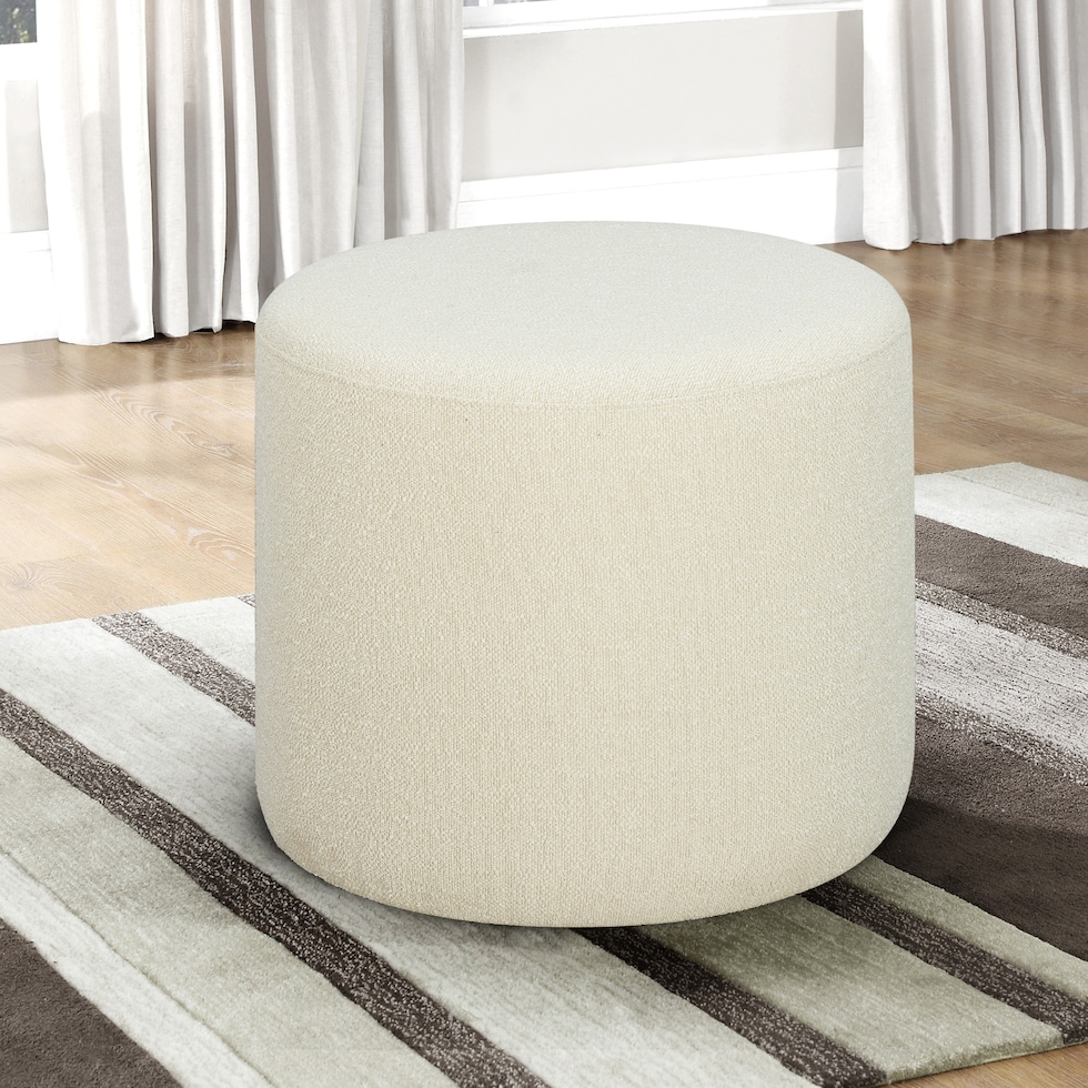 shamea white ottoman   