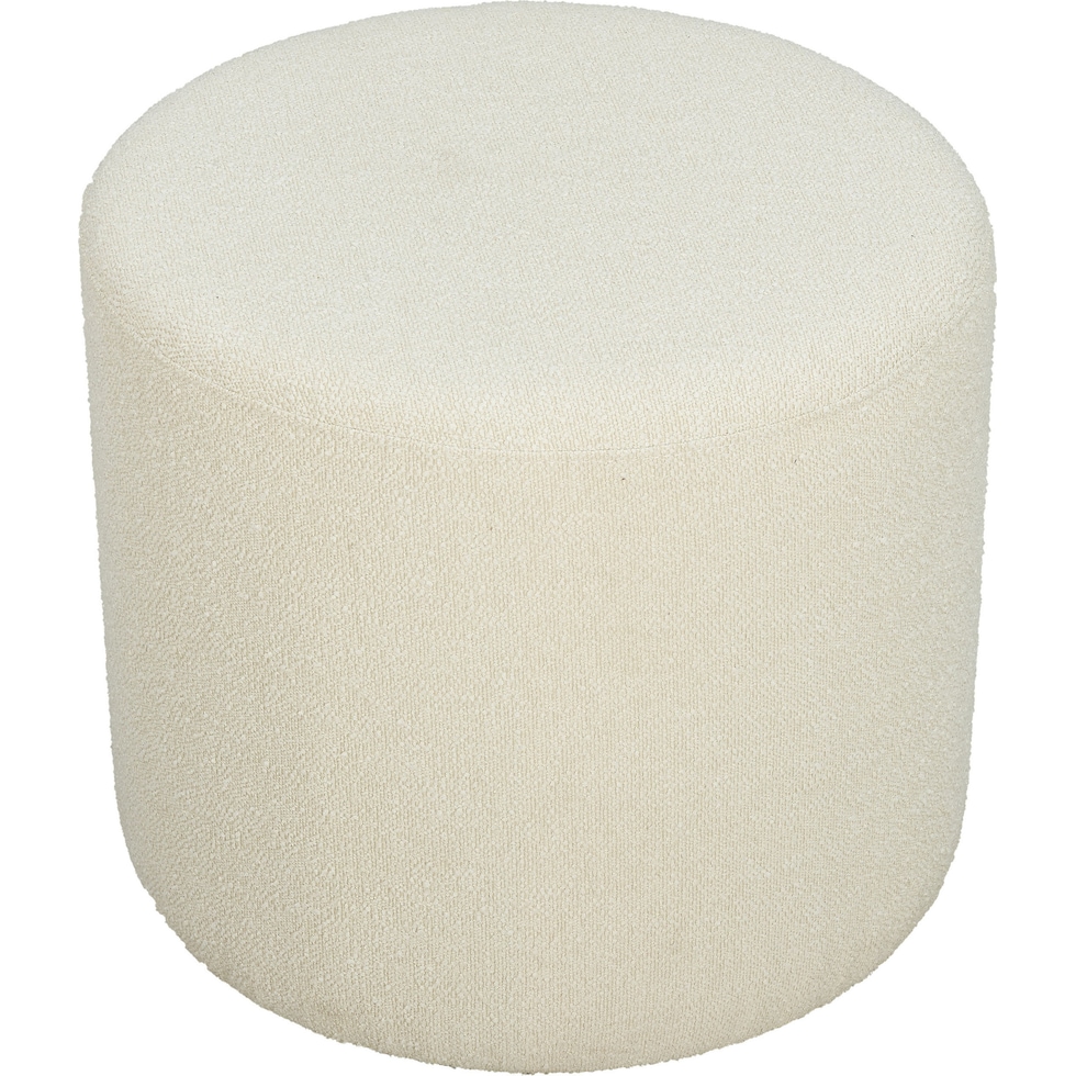 shamea white ottoman   