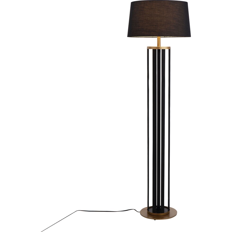 shania black floor lamp   