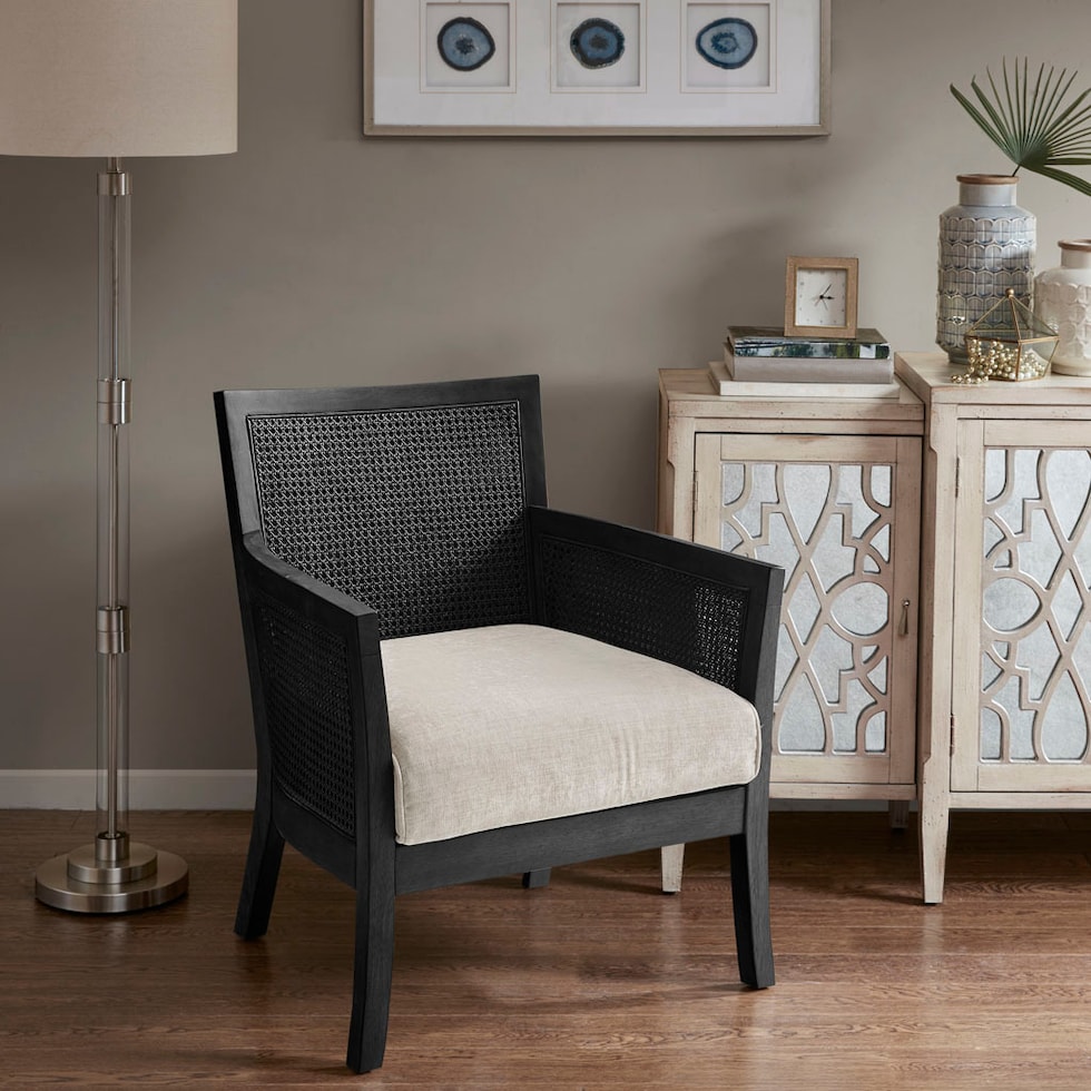 shasta black accent chair   