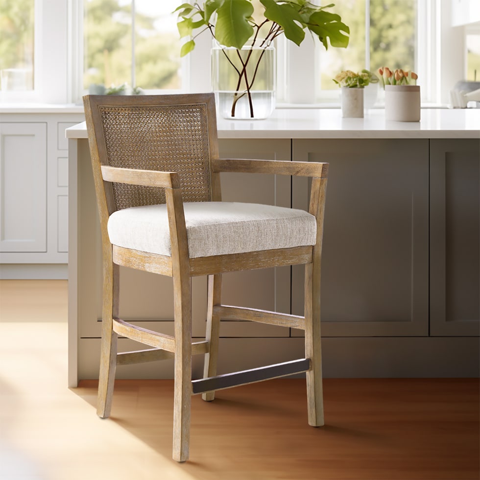 shasta cream reclaimed natural counter height stool   