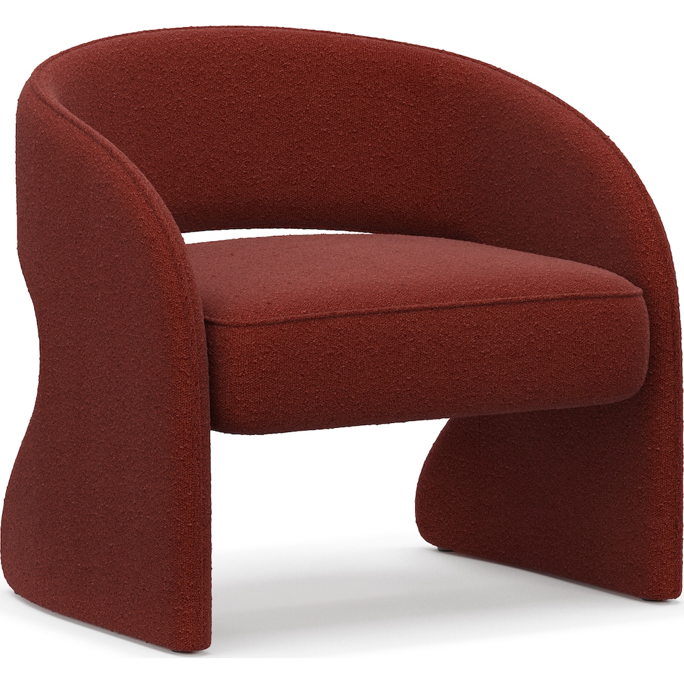 shay red accent chair   