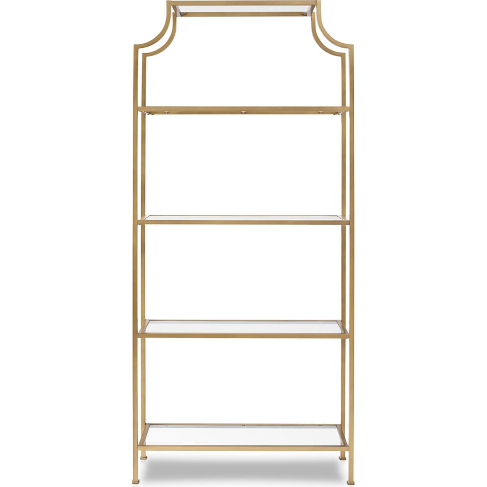 shea gold bookcase   