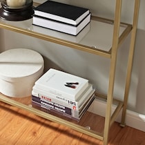 shea gold bookcase   