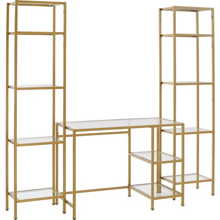 Shea Desk and Etagere Set