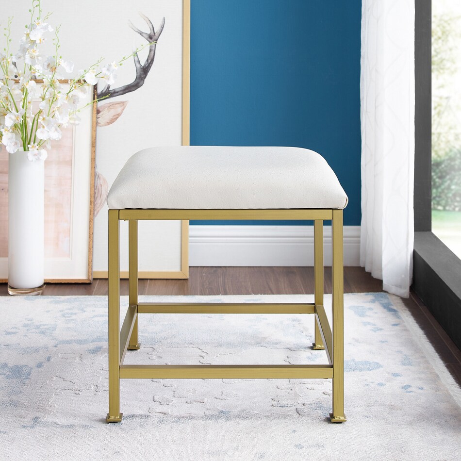 shea gold vanity stool   