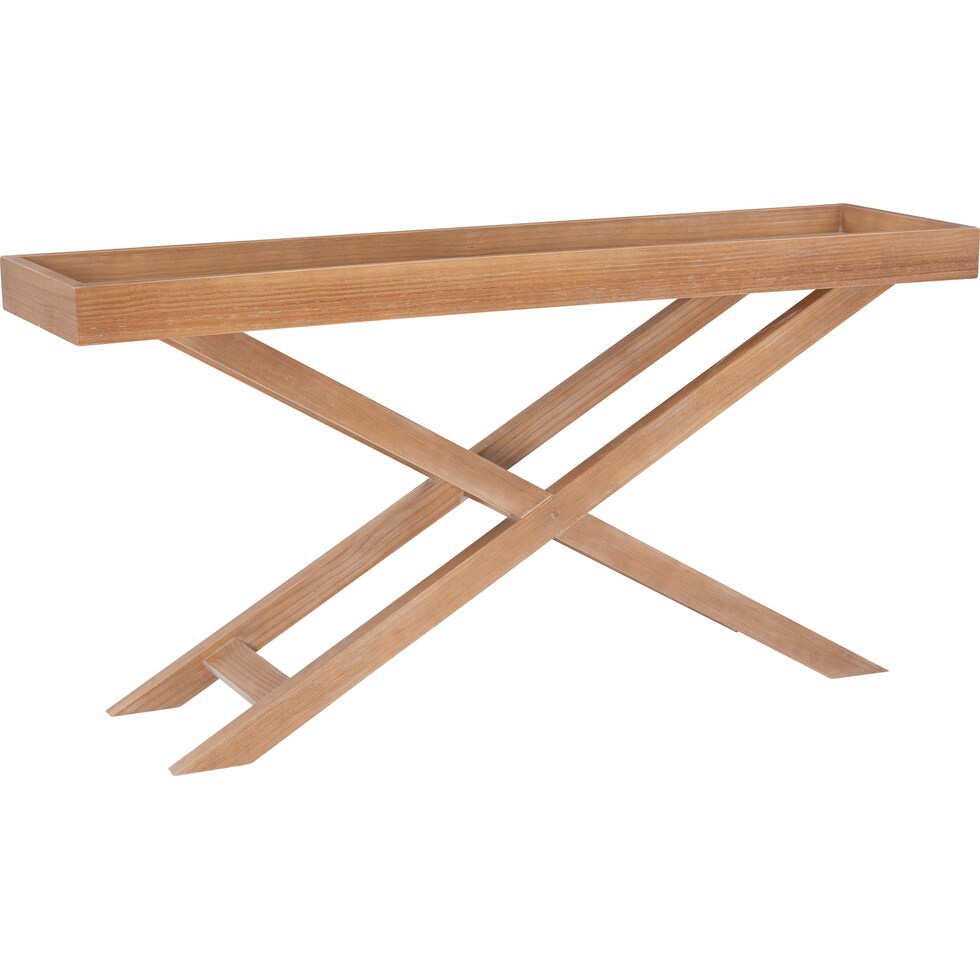 shearwater dark brown console table   