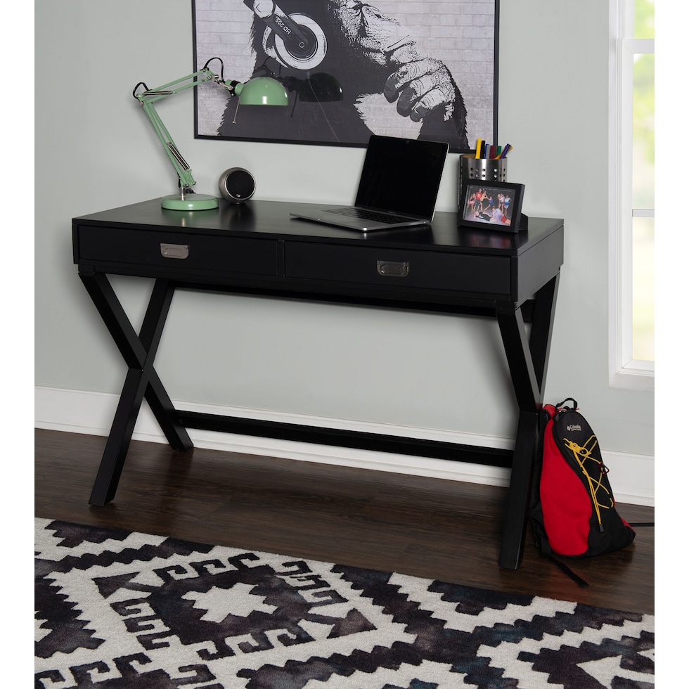 shelby black desk   