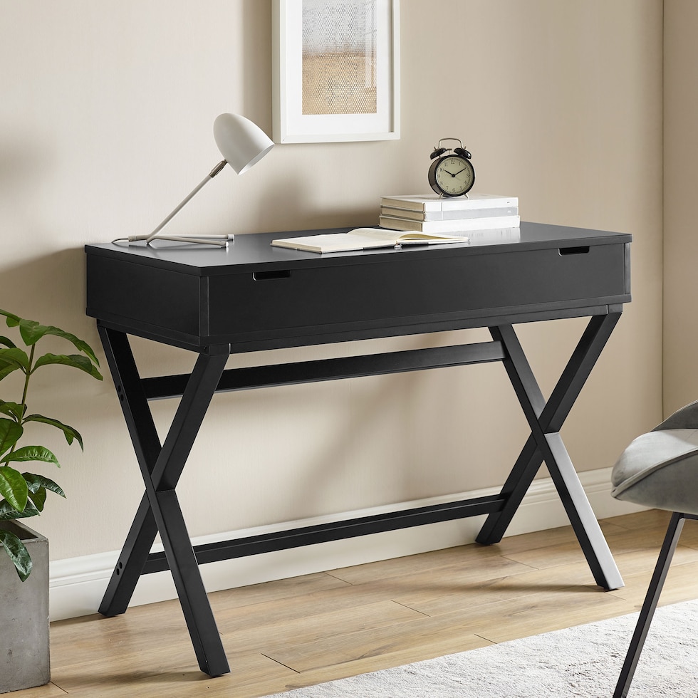 shelby black desk   