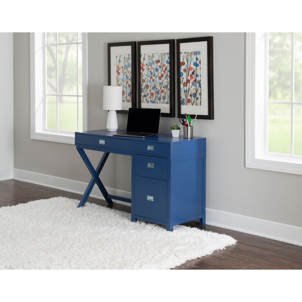 shelby blue desk   