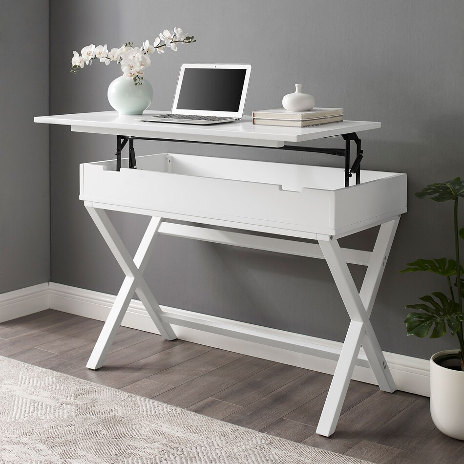 Shelby LiftTop Desk White American Signature Furniture