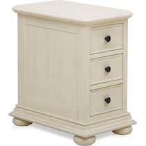 shelly white chairside table   