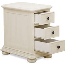 shelly white chairside table   