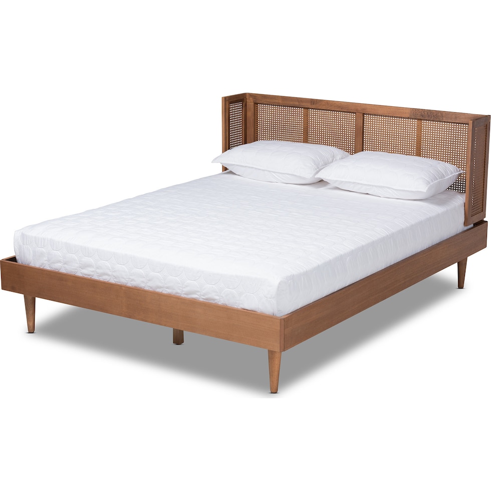 sheniah dark brown queen bed   