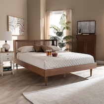 sheniah dark brown queen bed   