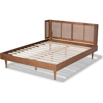 sheniah dark brown queen bed   