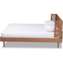 sheniah dark brown queen bed   