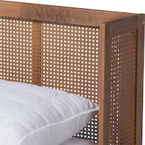 sheniah dark brown queen bed   