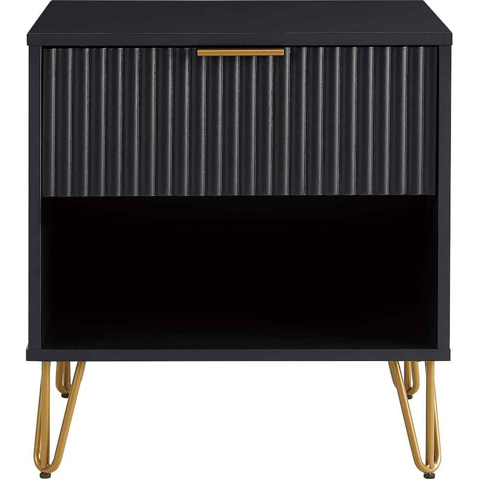 sheridan black nightstand   