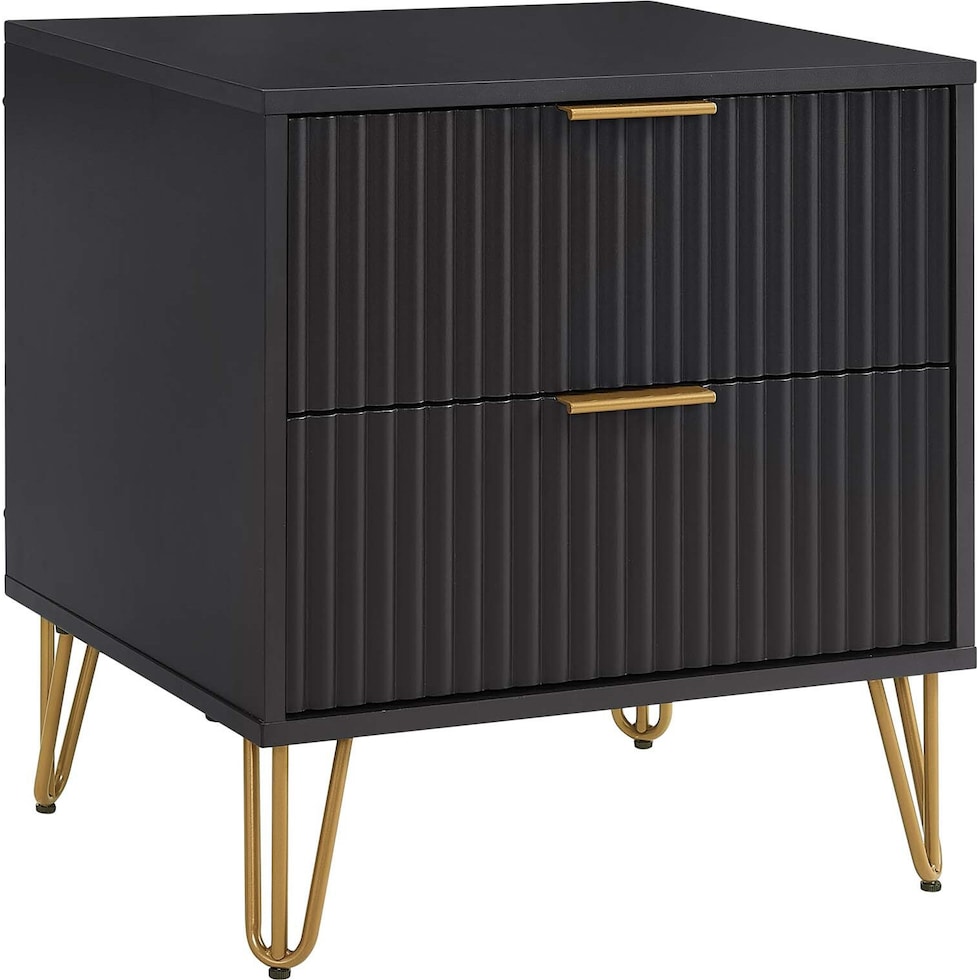 sheridan black nightstand   