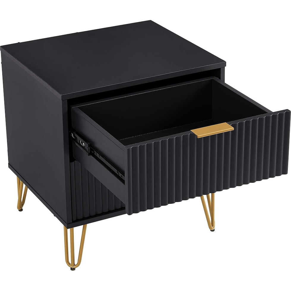 sheridan black nightstand   