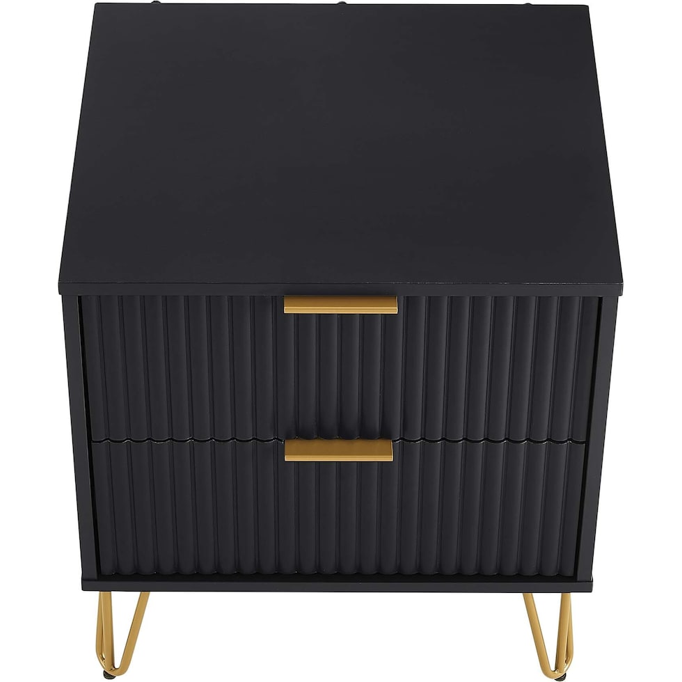 sheridan black nightstand   