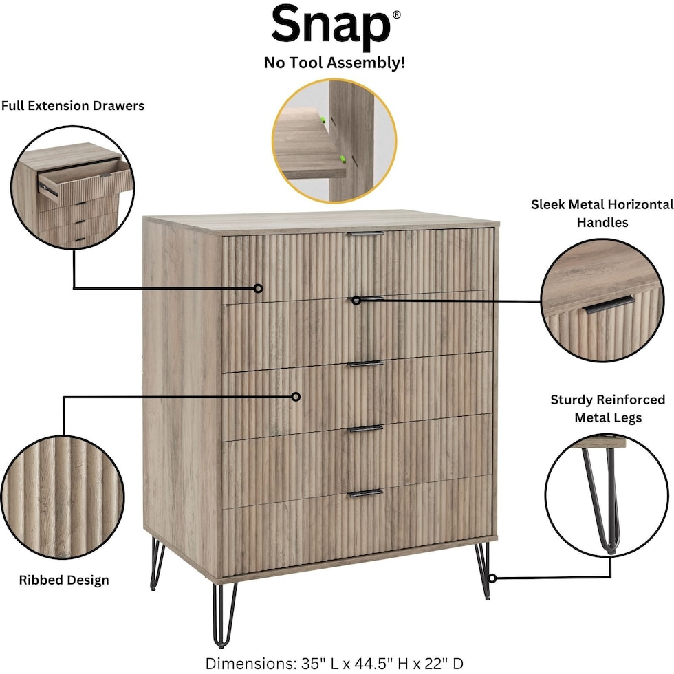sheridan gray chest   