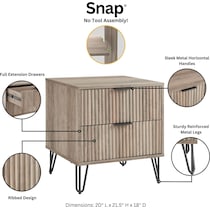 sheridan gray nightstand   