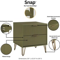 sheridan green nightstand   