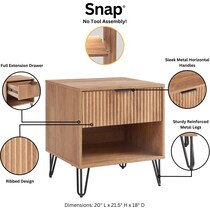 sheridan light brown nightstand   