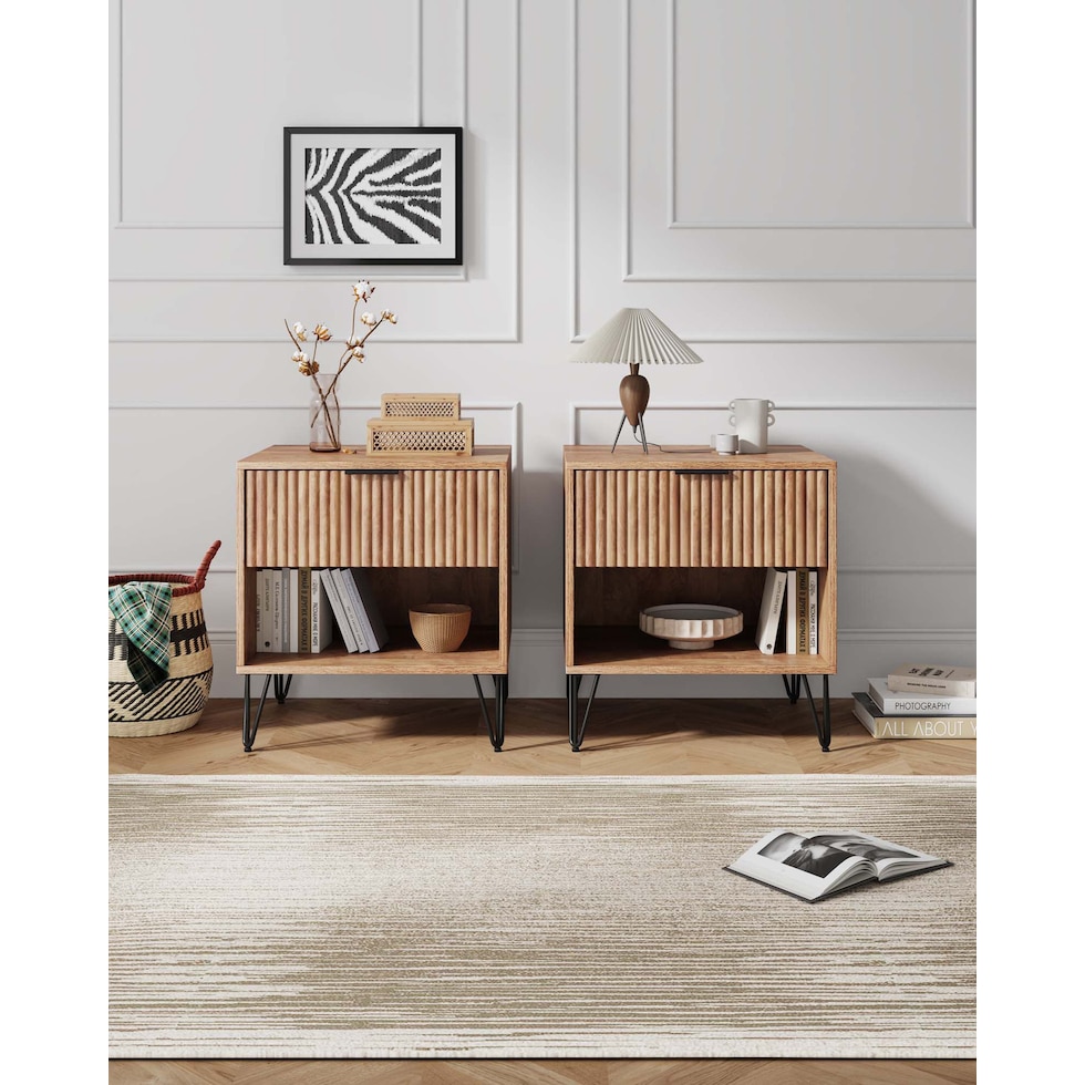 sheridan light brown nightstand   