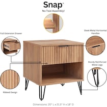 sheridan light brown nightstand   