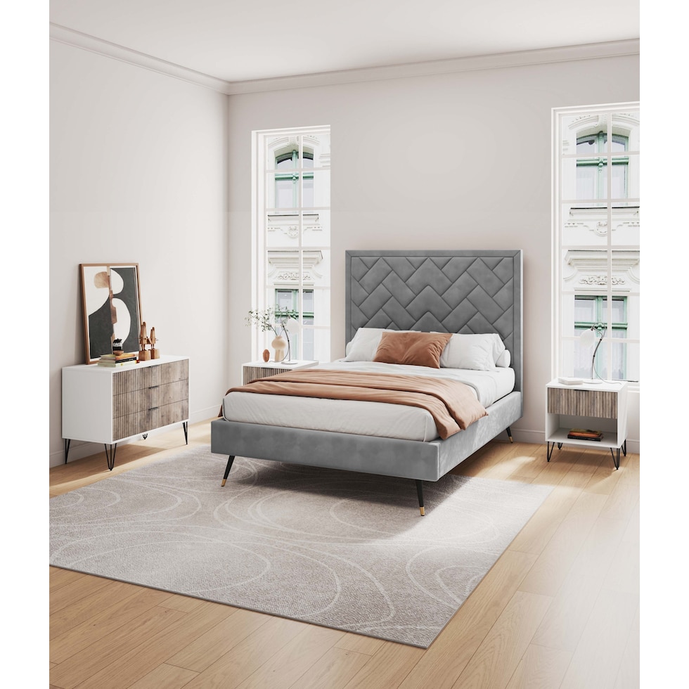 sheridan white gray  pc bedroom   