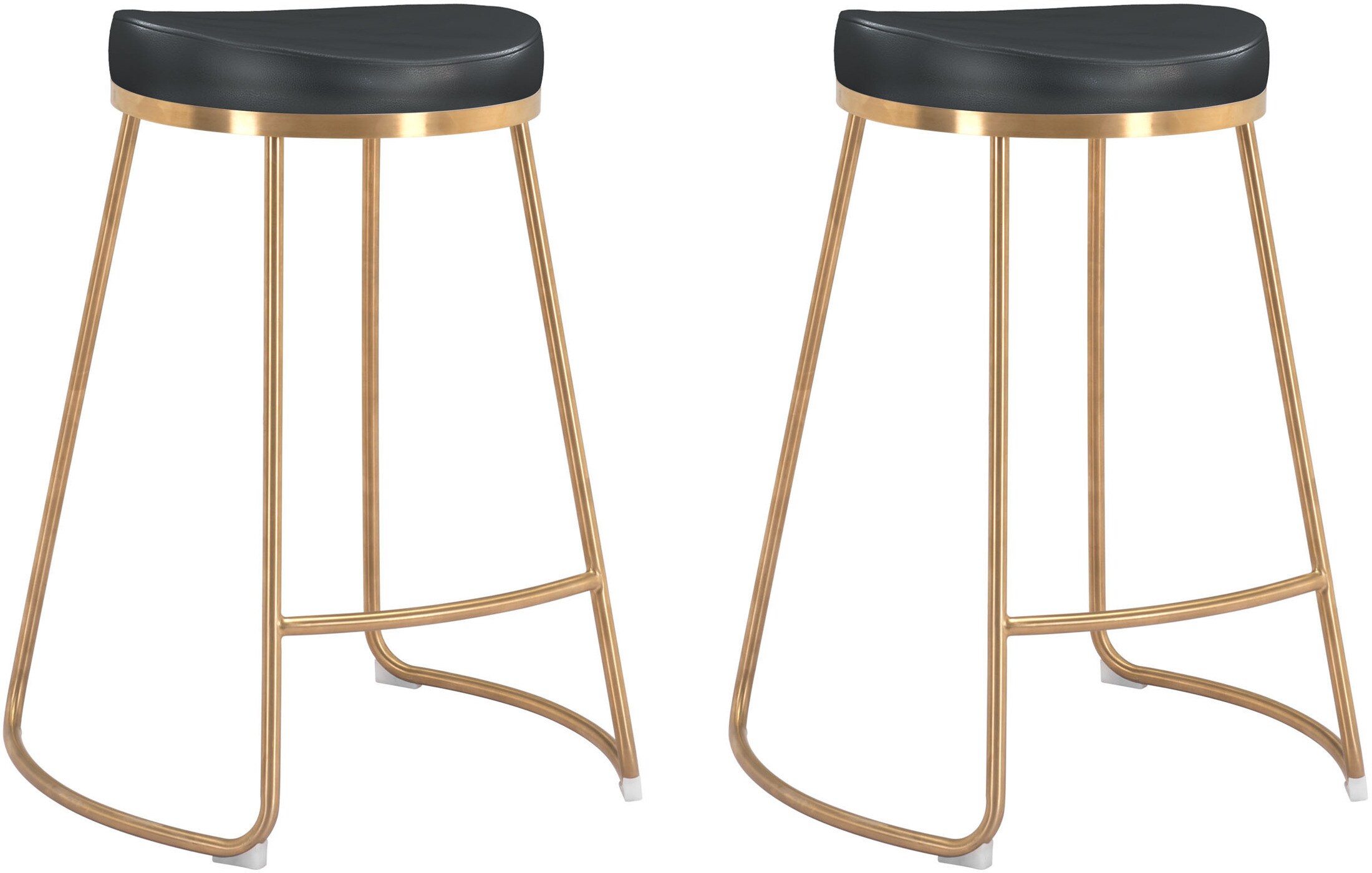 Shia Set of 2 CounterHeight Stools Black American Signature Furniture