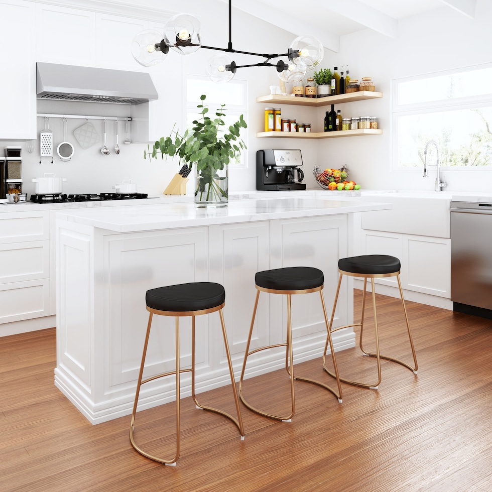 shia black  pack counter height stools   