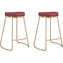 shia red counter height stool   
