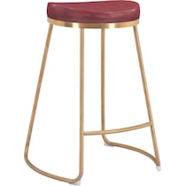 shia red counter height stool   