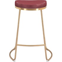 shia red counter height stool   