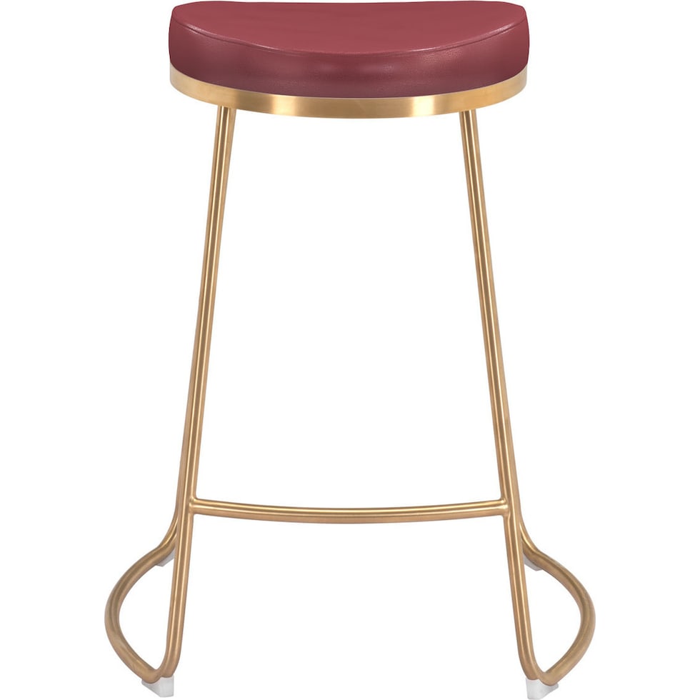 shia red counter height stool   
