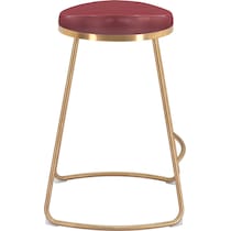 shia red counter height stool   