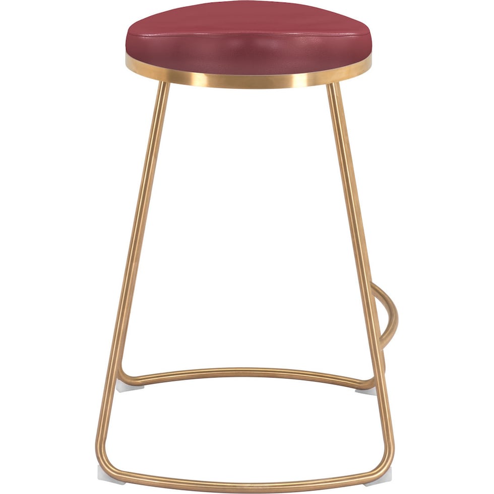 shia red counter height stool   