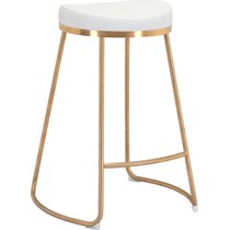 shia white gold counter height stool   